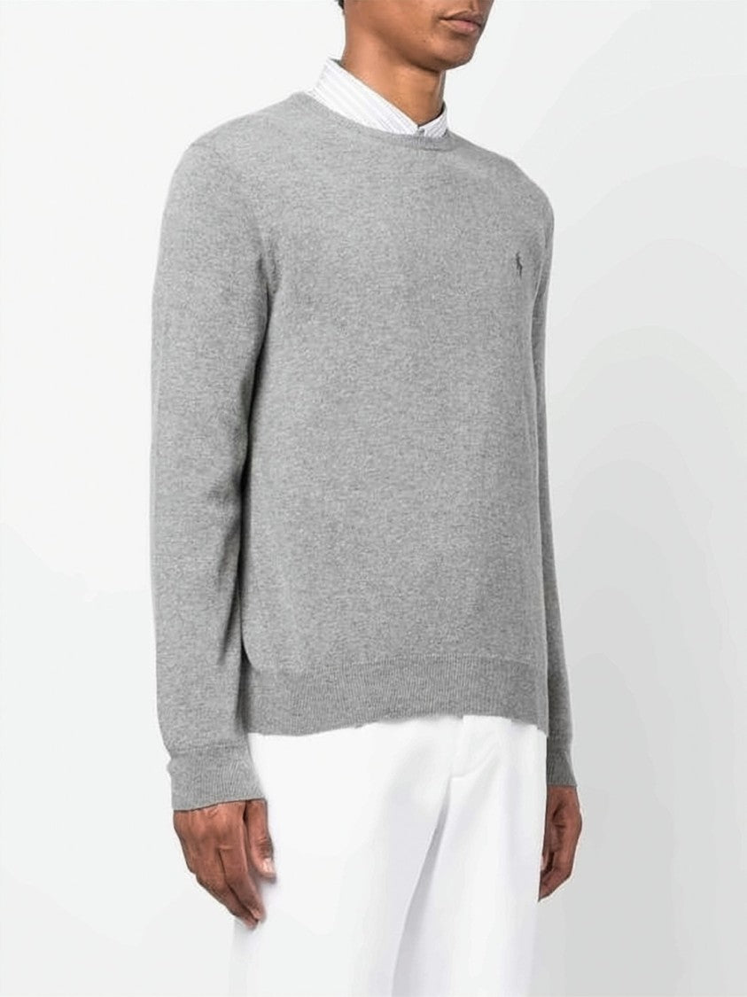Polo Ralph Lauren Fine Wool Knit Long-Sleeve Sweater With Subtle Logo