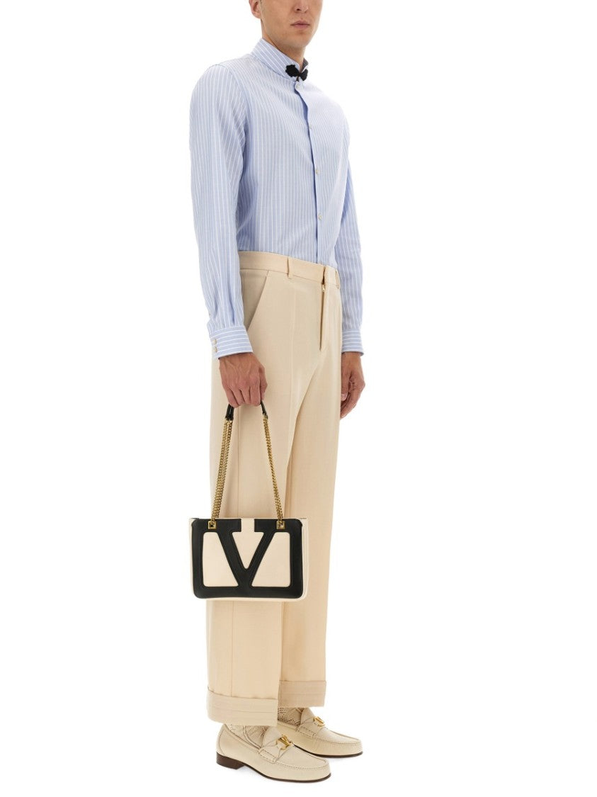 Valentino Cotton Oxford Shirt With Toggle Closure