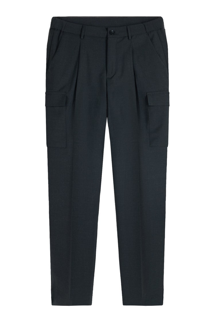 Gazzarrini X Michele Franzese Tailored Asphalt Grey Trousers With Central Crease