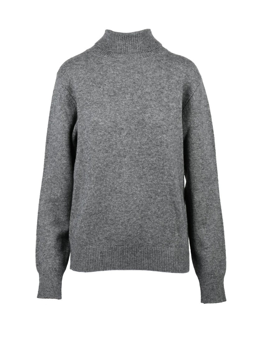 Aspesi Close-Fitting Grey Ciclista Sweater With Ribbed Details