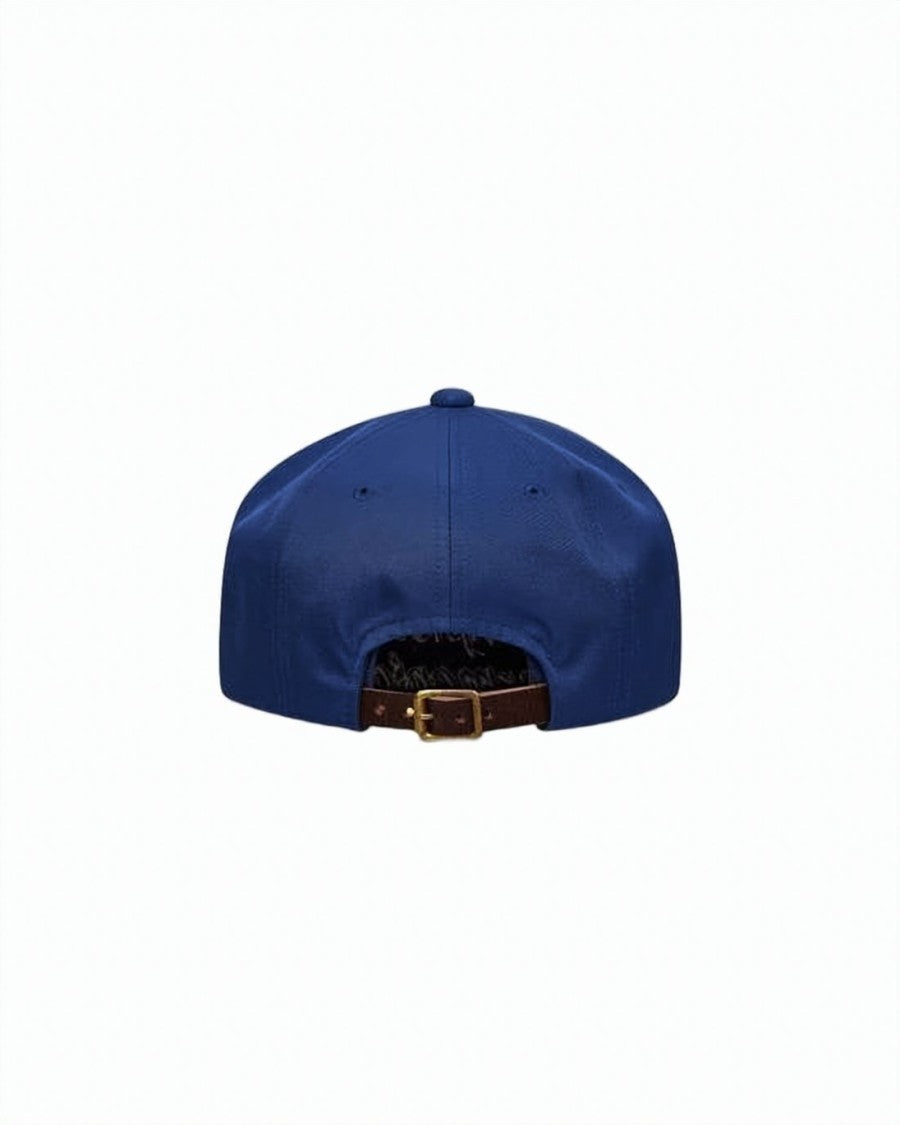 Visvim Deep Blue Wool-Silk Blend Cap With Embroidered Details