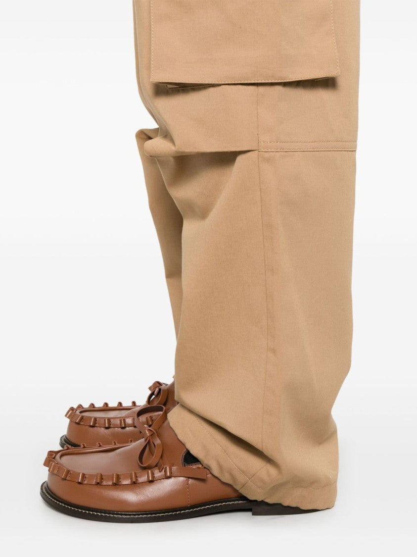 Jacquemus Loose-Fitting Camel Brown Shorts