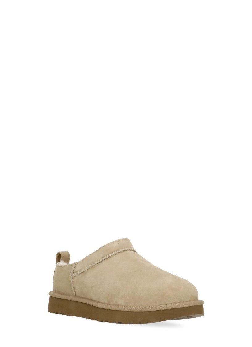 Ugg Beige Classic Micro Shearling Loafers