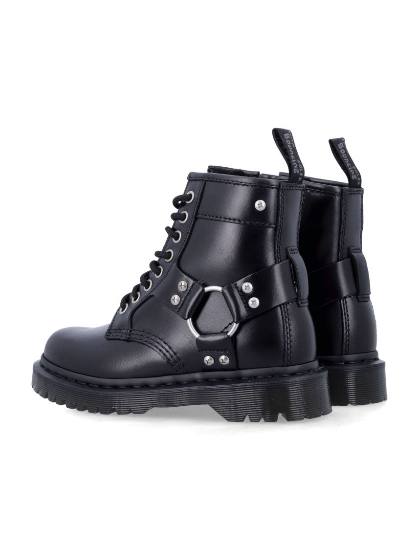 Dr. Martens Black Leather 1460 Harness Boots