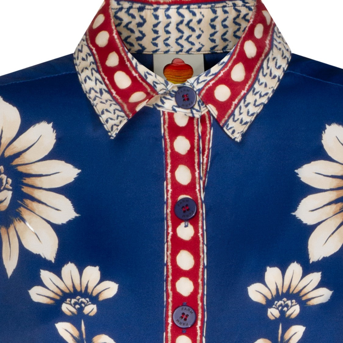 Farm Rio Tailored Button-Down Shirt With Long Sleeves