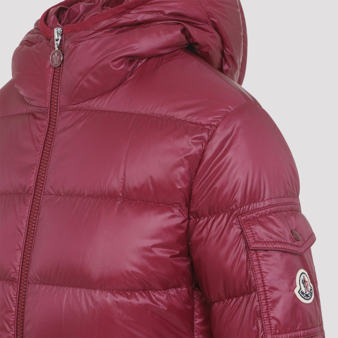 Moncler Quilted Raspberry Red Down-Filled Jacket