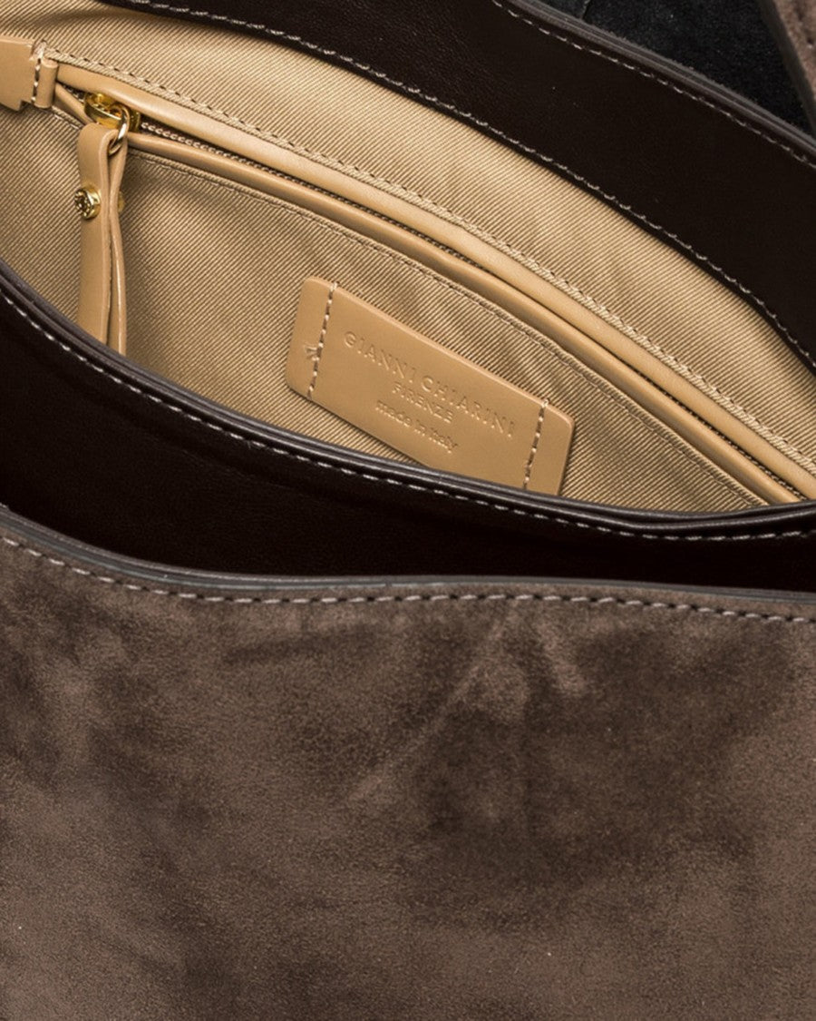 Gianni Chiarini Moka Helena Round Suede Bag