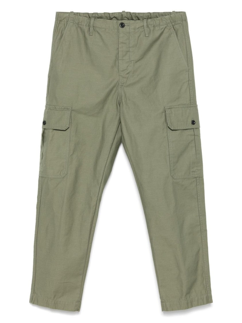 Incotex Modern-Fit Green Cargo Pants With Tapered Leg