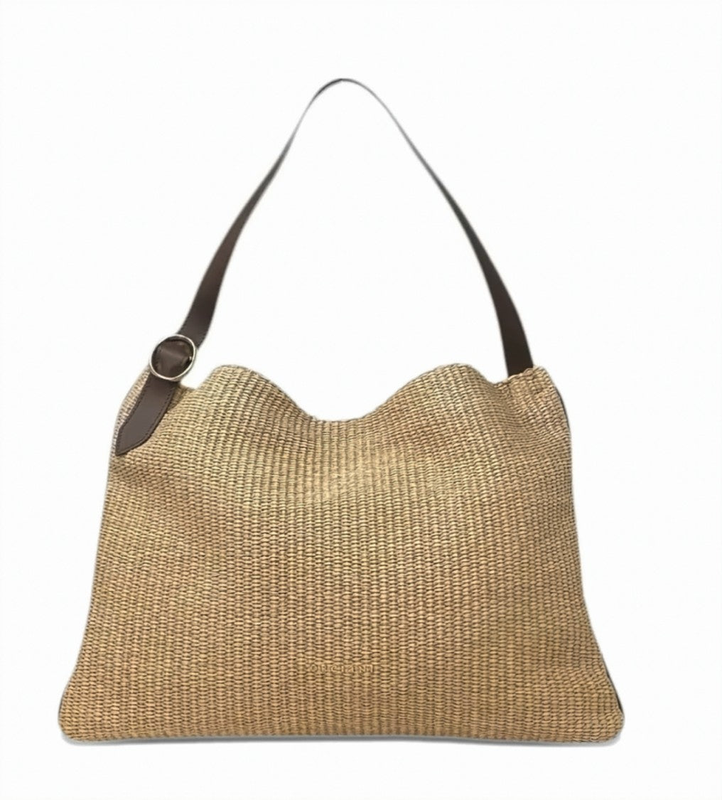 Claudio Orciani Natural Straw Woven Handag