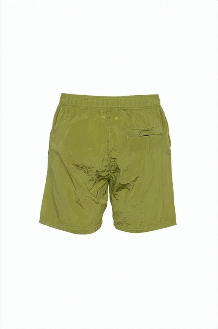 Stone Island Mid-Thigh Length Green Swim Shorts