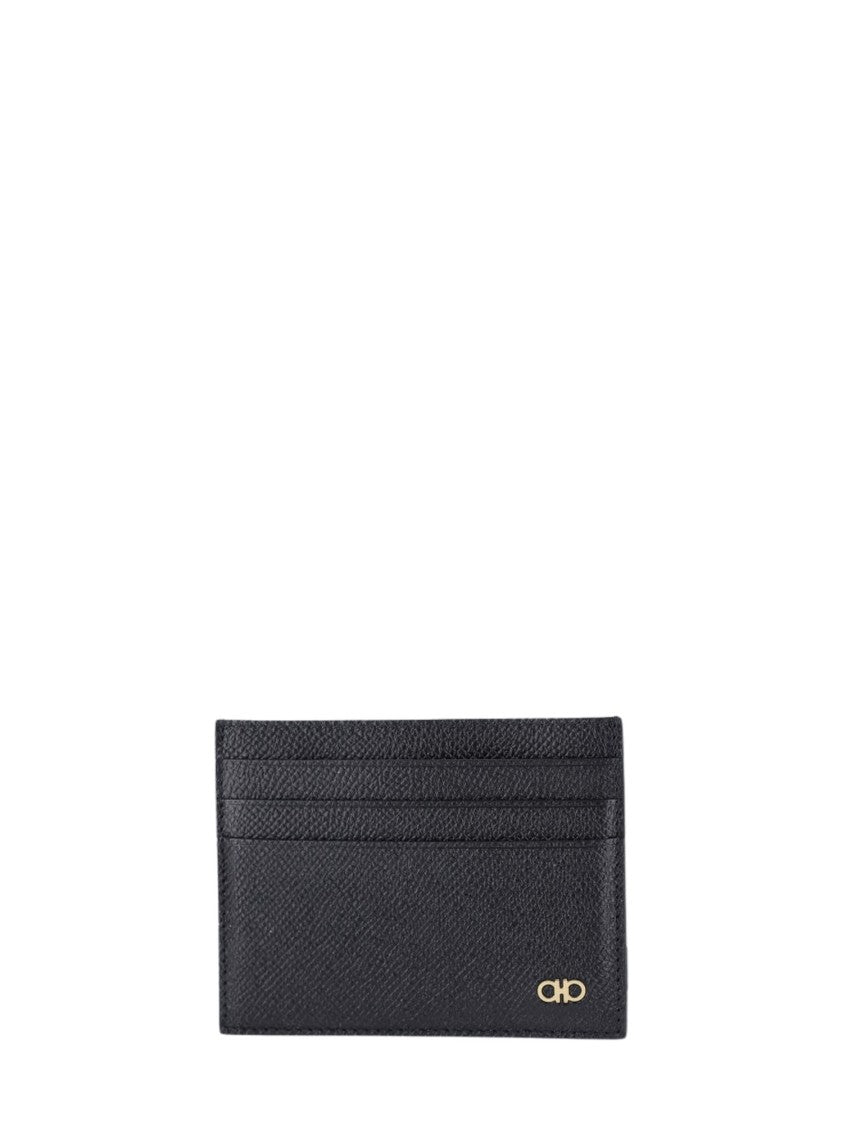 Ferragamo Micro Gancio Calf Leather Wallet