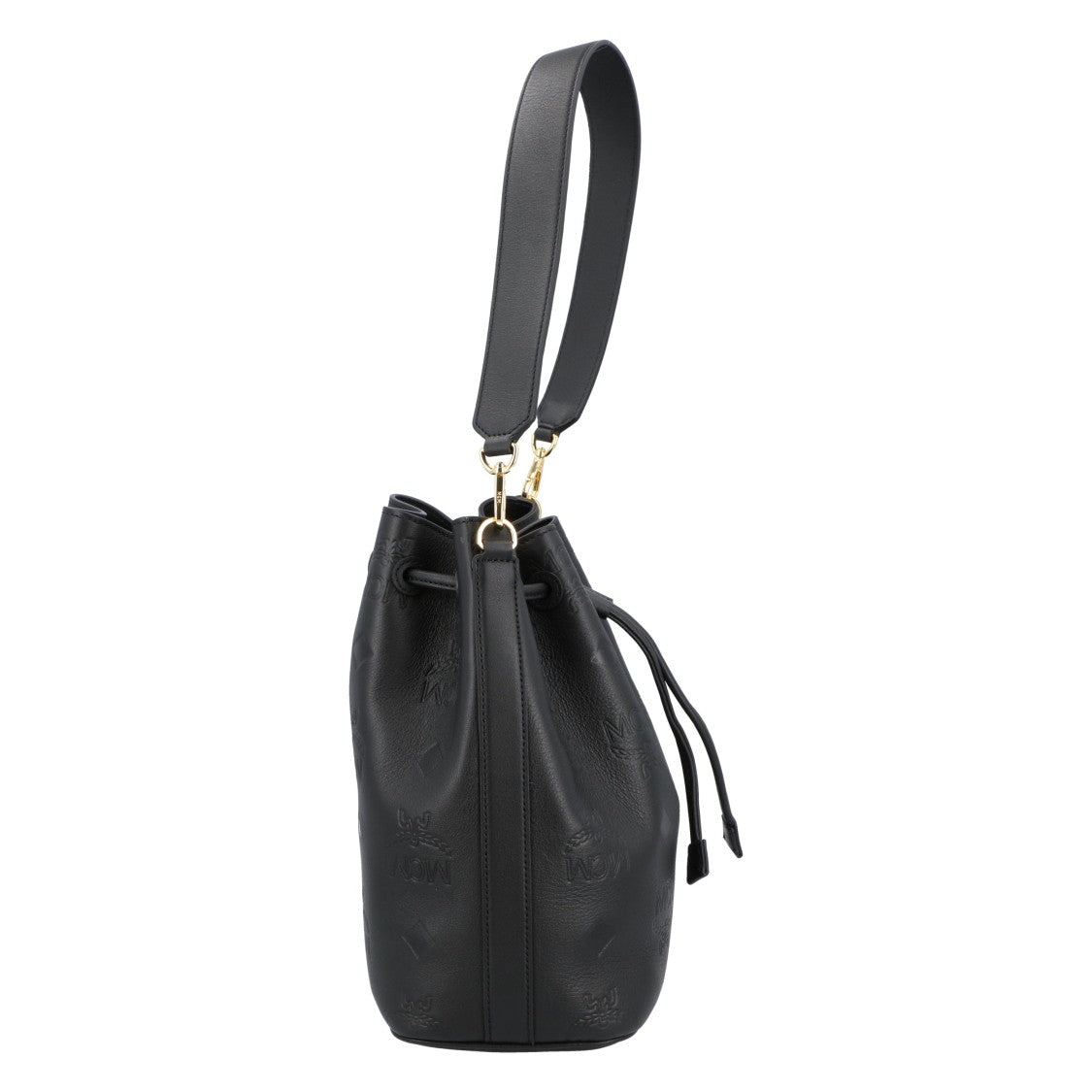 Mcm Dessau Drawstring In Embossed Monogram Leather