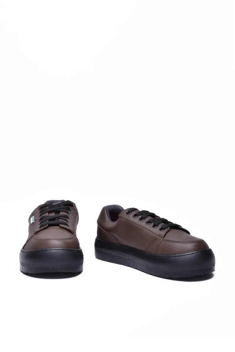 Sunnei Leather Sneakers - Brown/Black