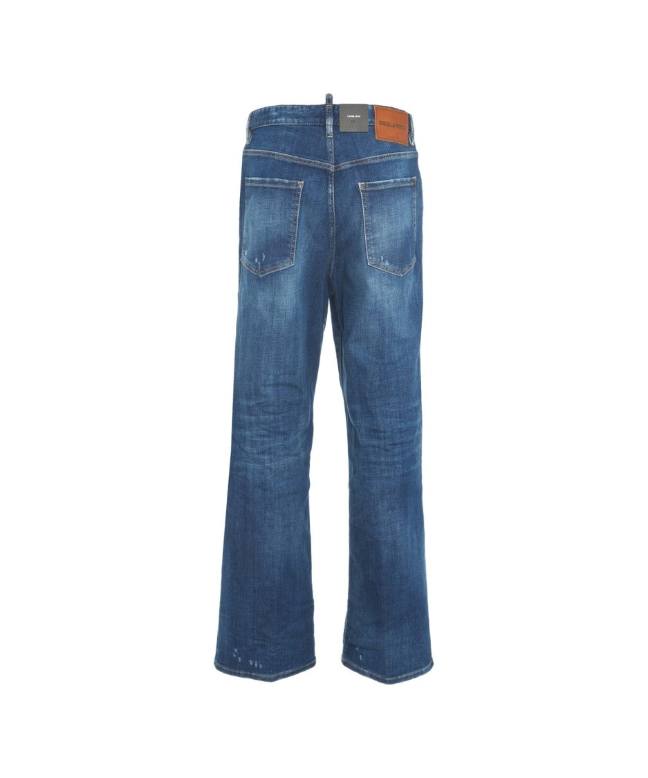 Dsquared2 Wide Leg Jeans With Classic Five-Pocket