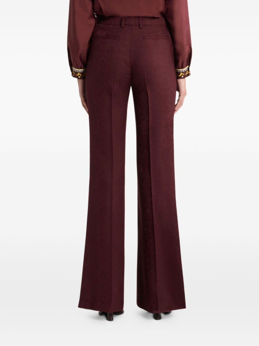 Etro Cool Wool Jacquard Trousers