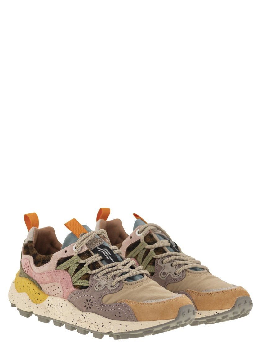 Flower Mountain Yamano 3 - Sneakers In Suede And Technical Fabric