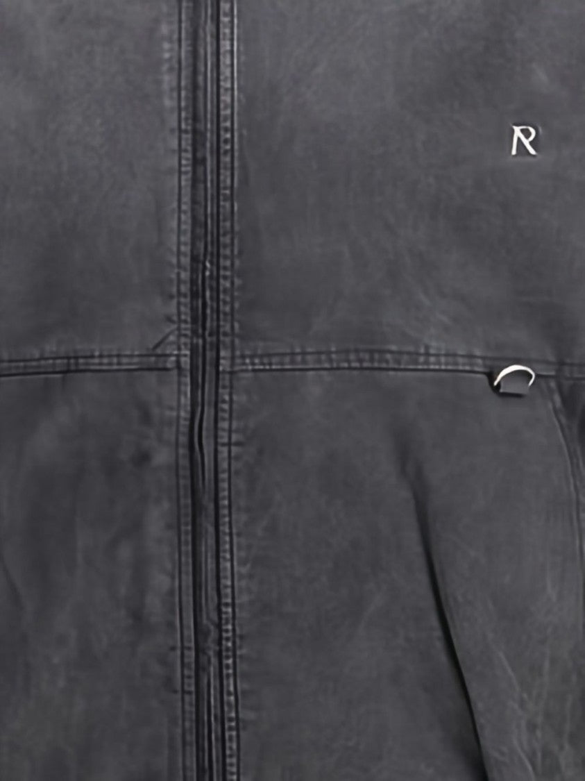 Represent Cropped Hooded Bomber Jacket With Subtle Logo Detail