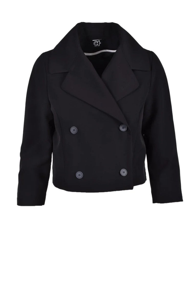 Lvl Level Vibes Level Black Cropped Polyester-Blend Jacket