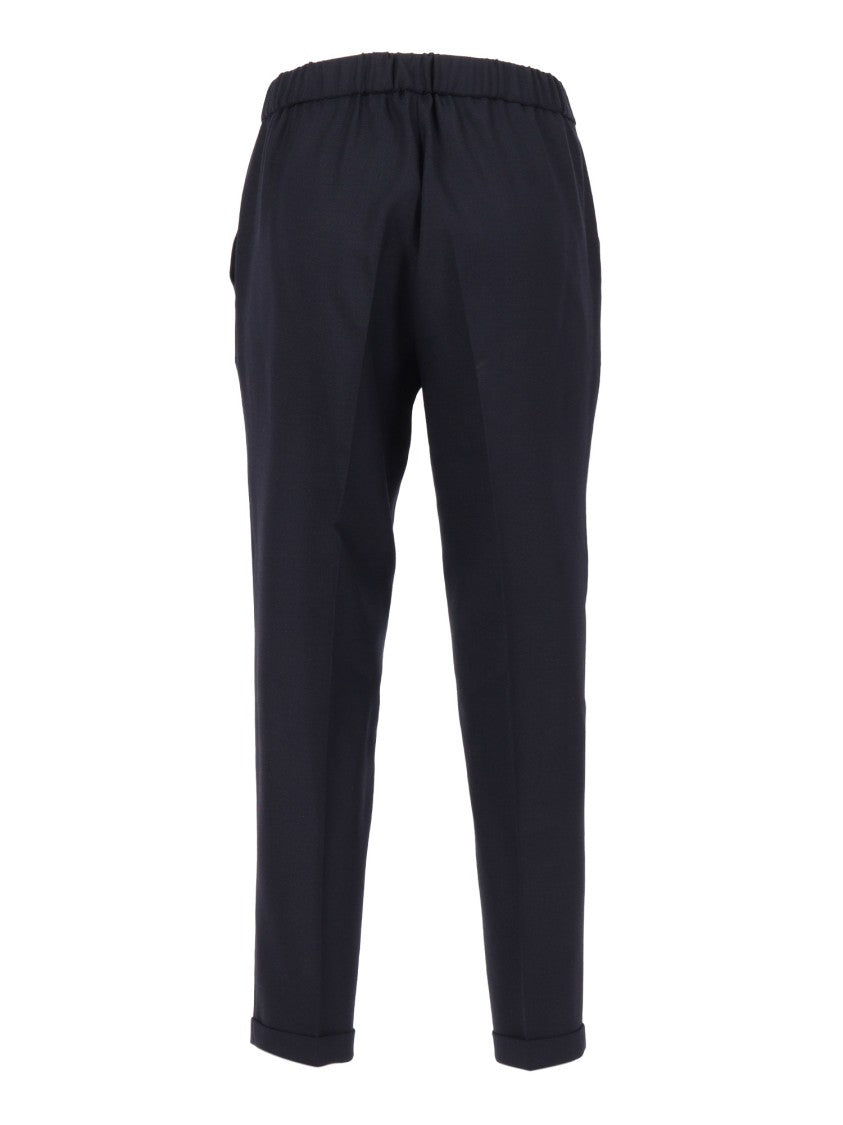 Antonelli Tailored Black Trousers With Subtle Pleats
