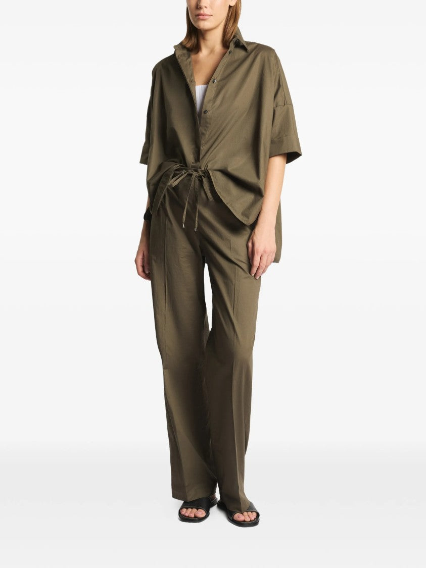Fay Boxy Brown Short-Sleeved Classic Shirt