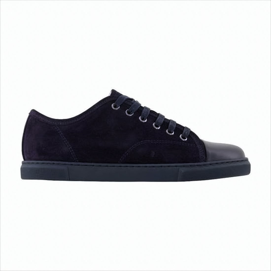 Lanvin Calf Leather And Suede Low-Top Sneakers