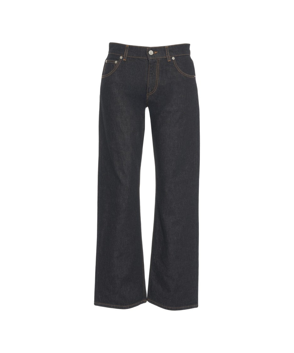 Grifoni Straight Leg Jeans With High Waist