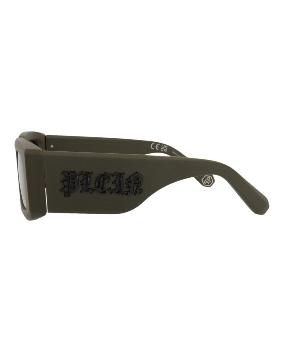 Philipp Plein Square-Frame Acetate Sunglasses With Gothic Logo Detail