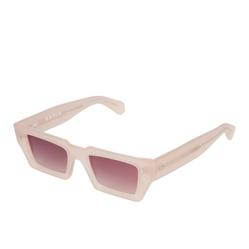Kador Disko Rectangular Frame Sunglasses With Translucent Pink Finish