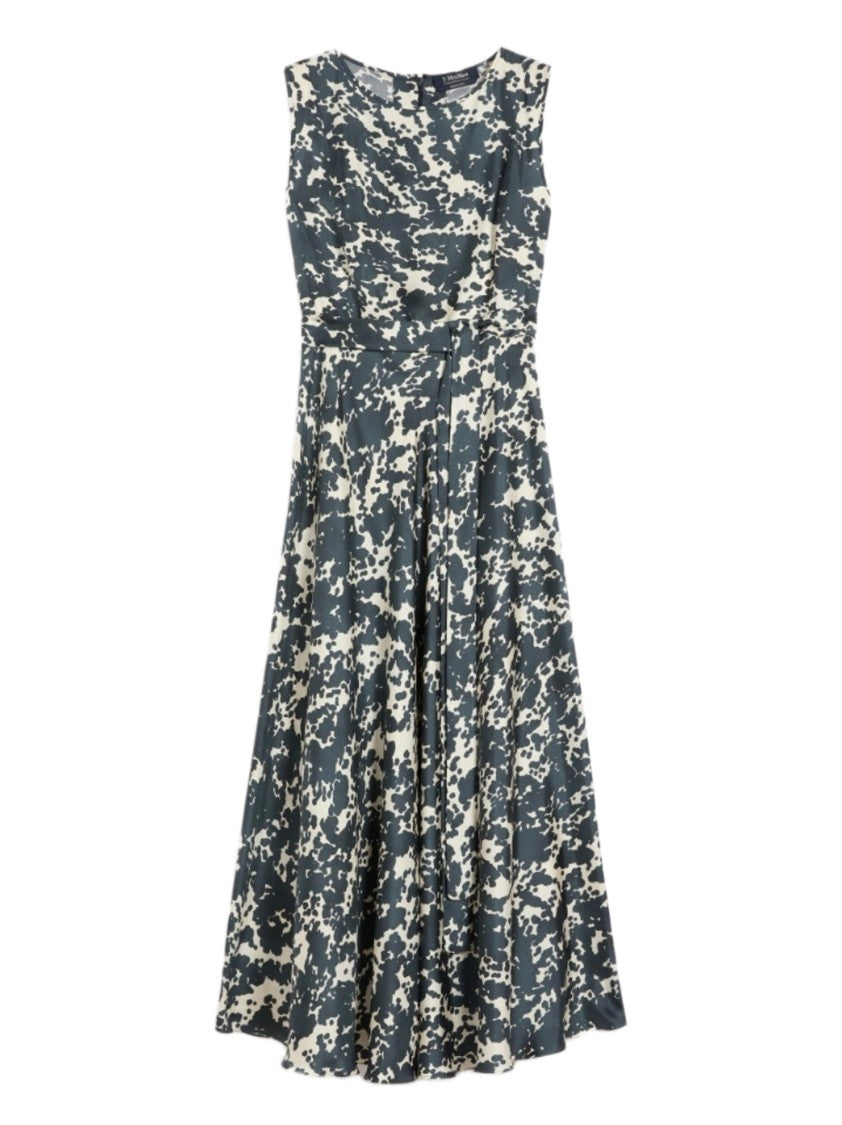 Max Mara Printed Pure Seta Twill Dress