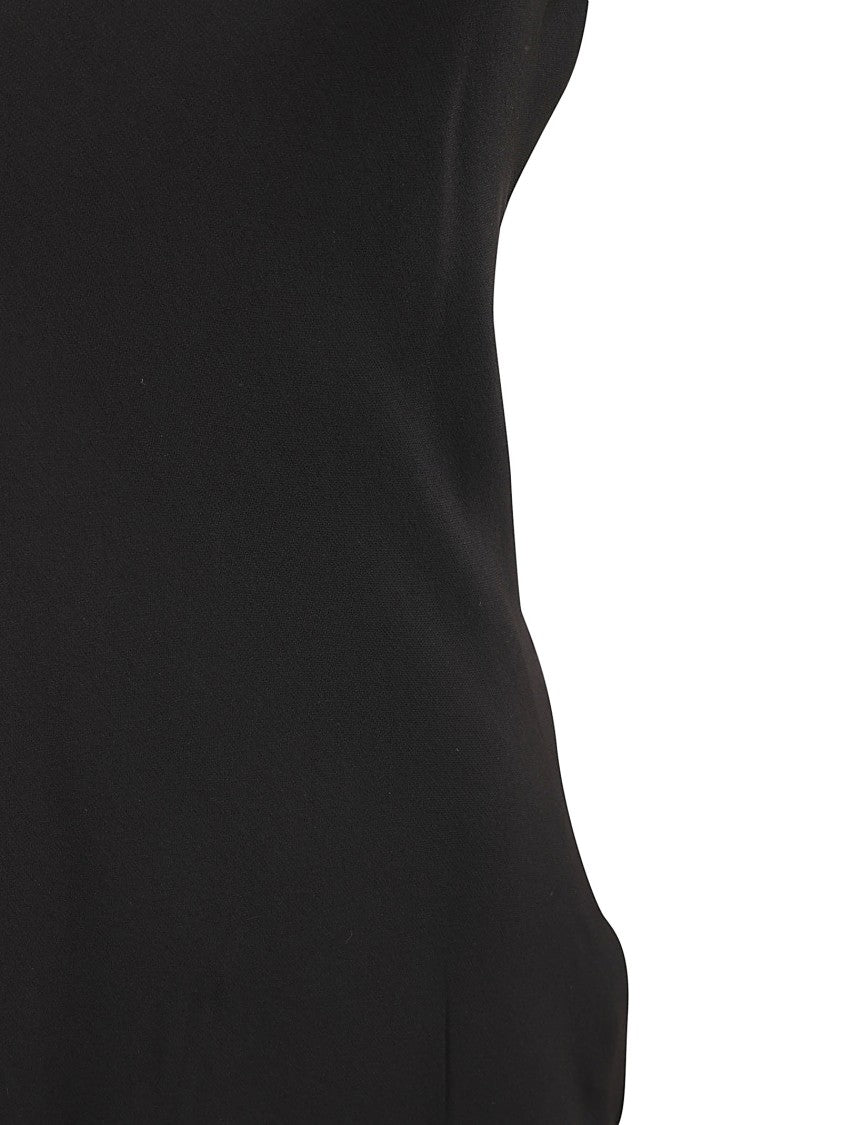 Max Mara Fitted One-Shoulder Black Evening Dress