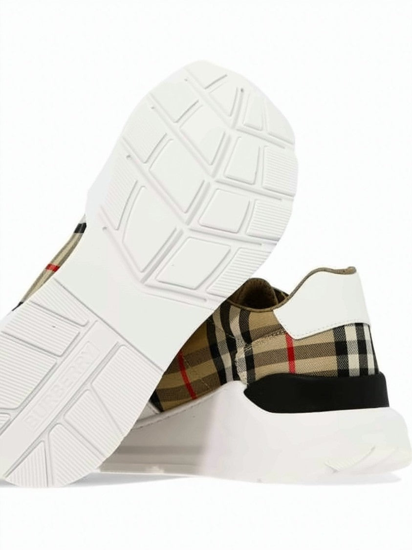 Burberry Classic Check-Pattern Sneakers With Chunky Rubber Sole