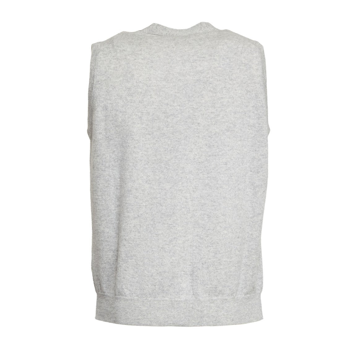 Filippo De Laurentiis Knit Vest With V-Neckline And Ribbed Details