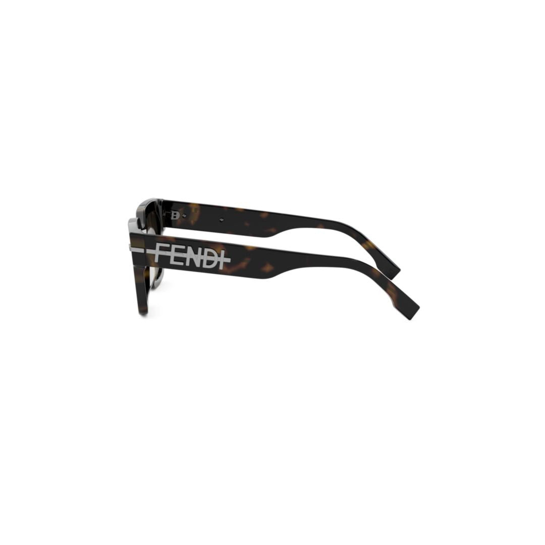Fendi Fe40078i Bold Rectangular Tortoiseshell Sunglasses