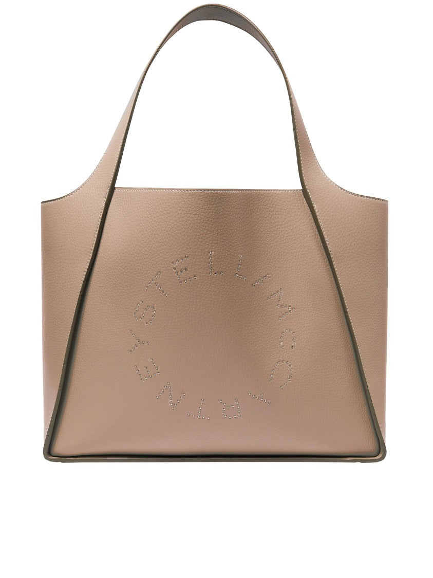 Stella Mccartney Neutral Tote Bag Grainy Embossed Totes