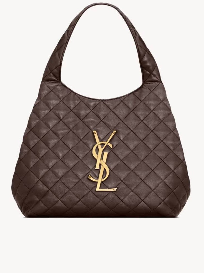 Saint Laurent Icare M Trapezoidal Quilted Tote Bag