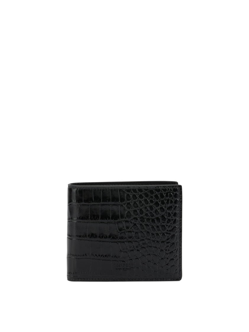 Tom Ford Crocodile Print Leather Wallet
