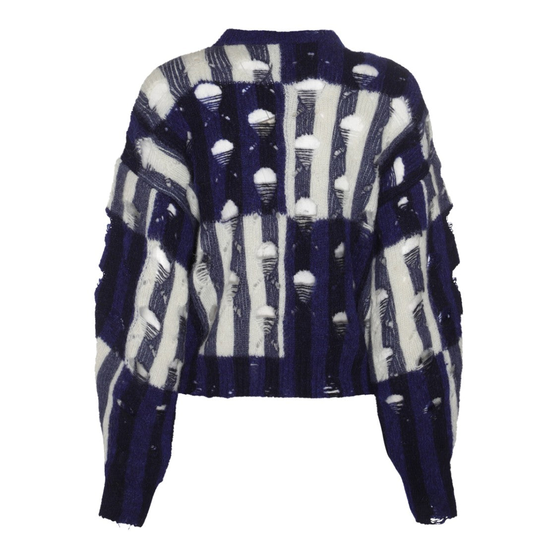 Off-White Shibori Tie-Dye Jumper With Distressed Texture