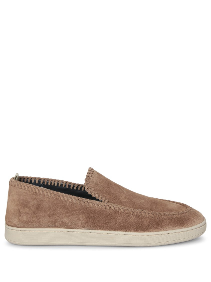 Officine Creative Soft Suede Brown Loafers