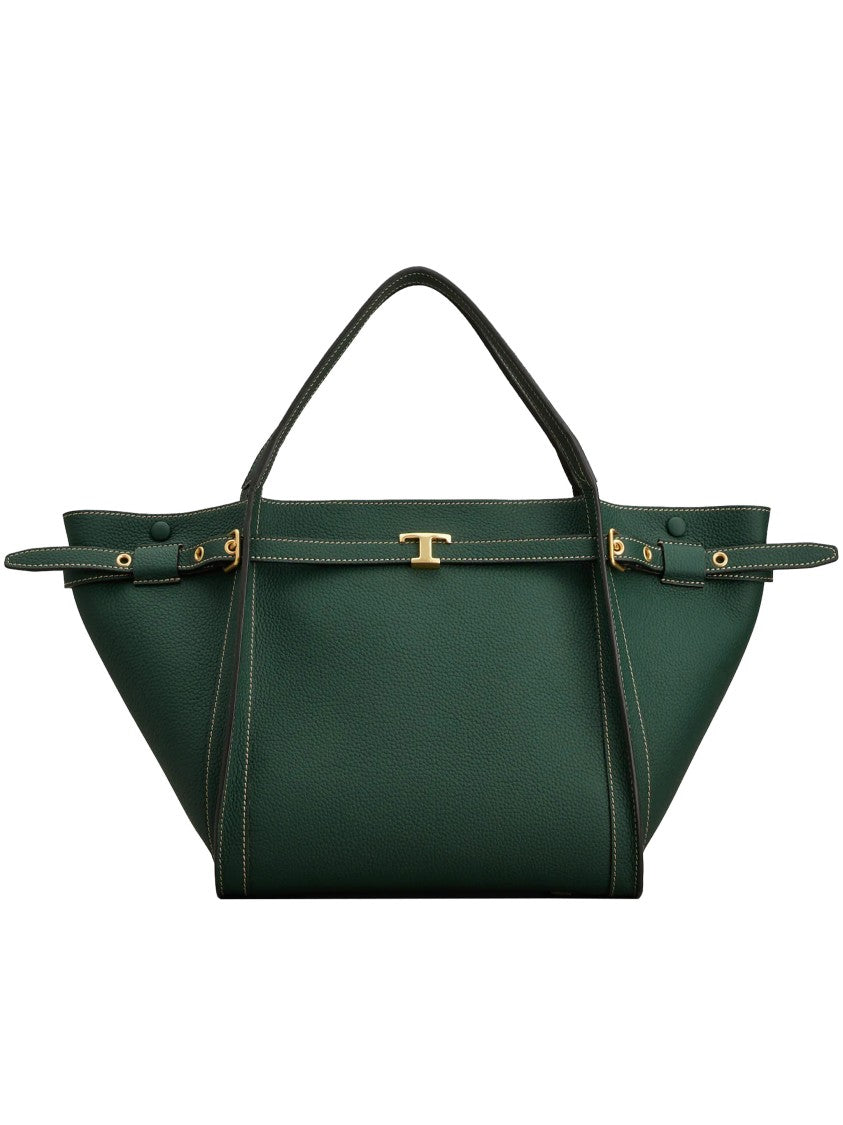 Tod's Green Textured Leather Handbag