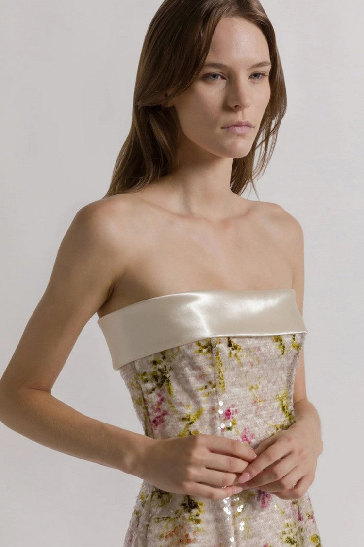 Alberta Ferretti Multicolor Crepe Mini Dress