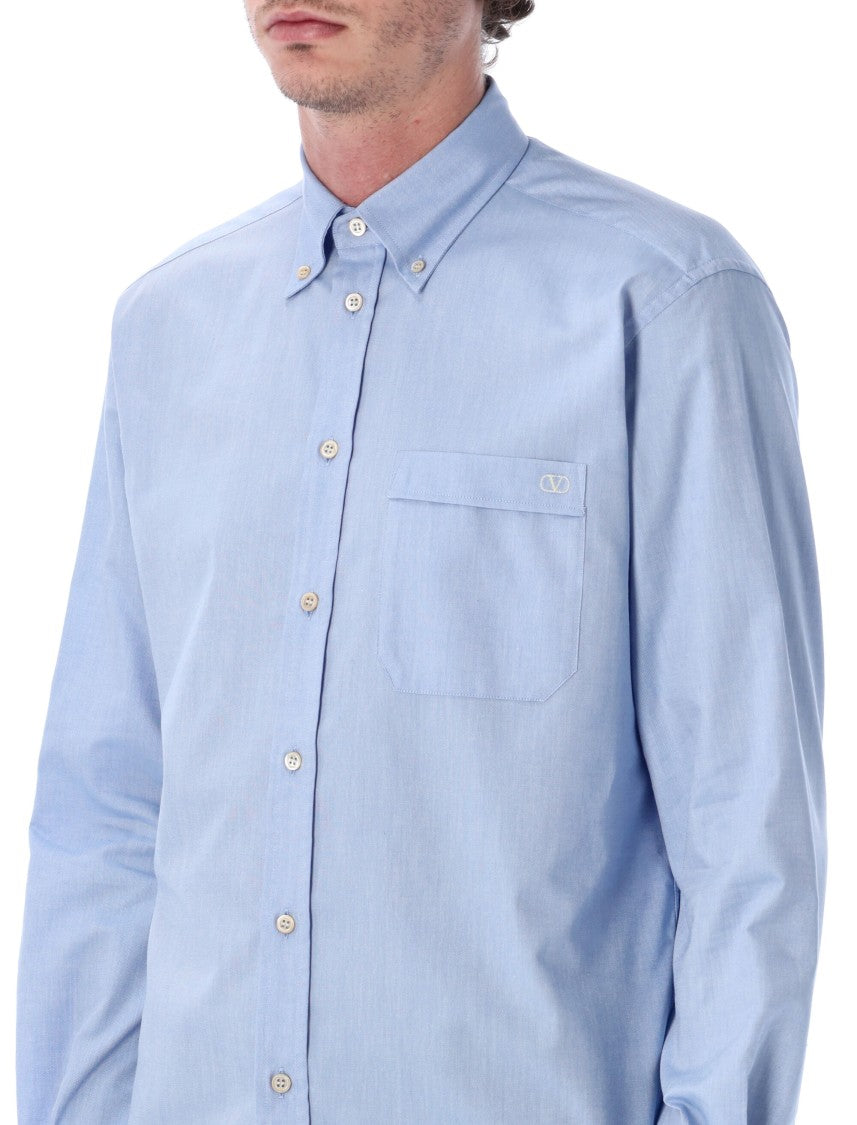 Valentino Garavani Vlogo Slim Fit Oxford Shirt