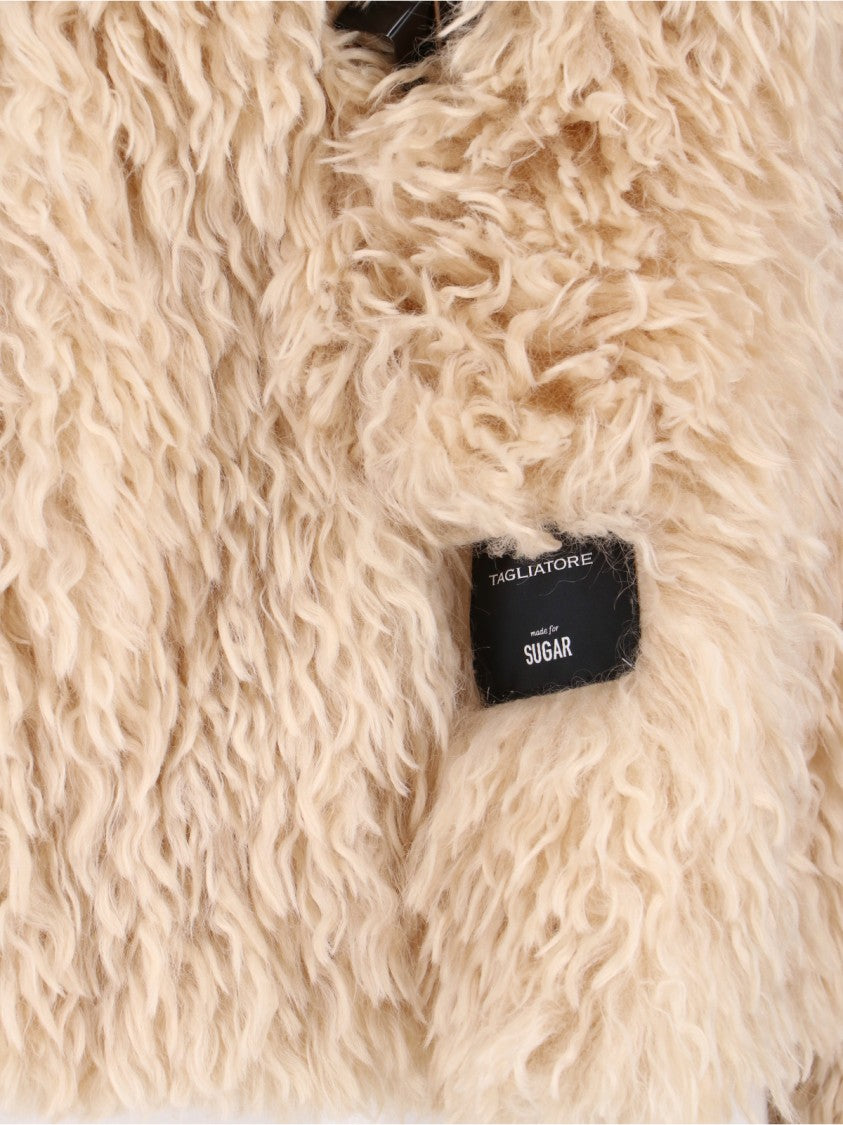 Tagliatore Faux Fur Jacket – Beige