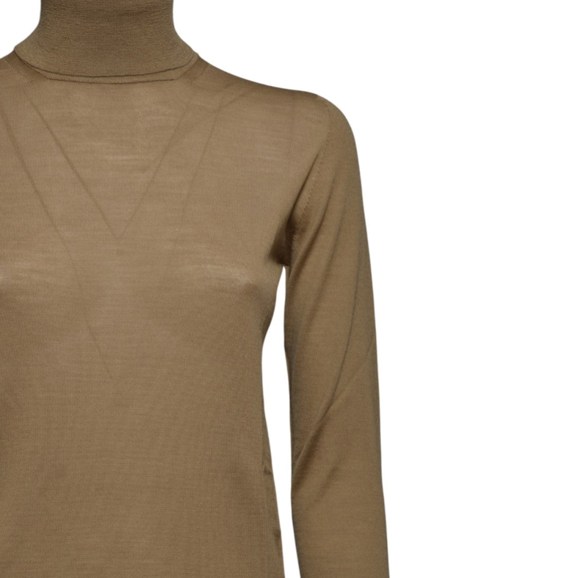 Max Mara Saluto Wool Turtleneck In Caramel
