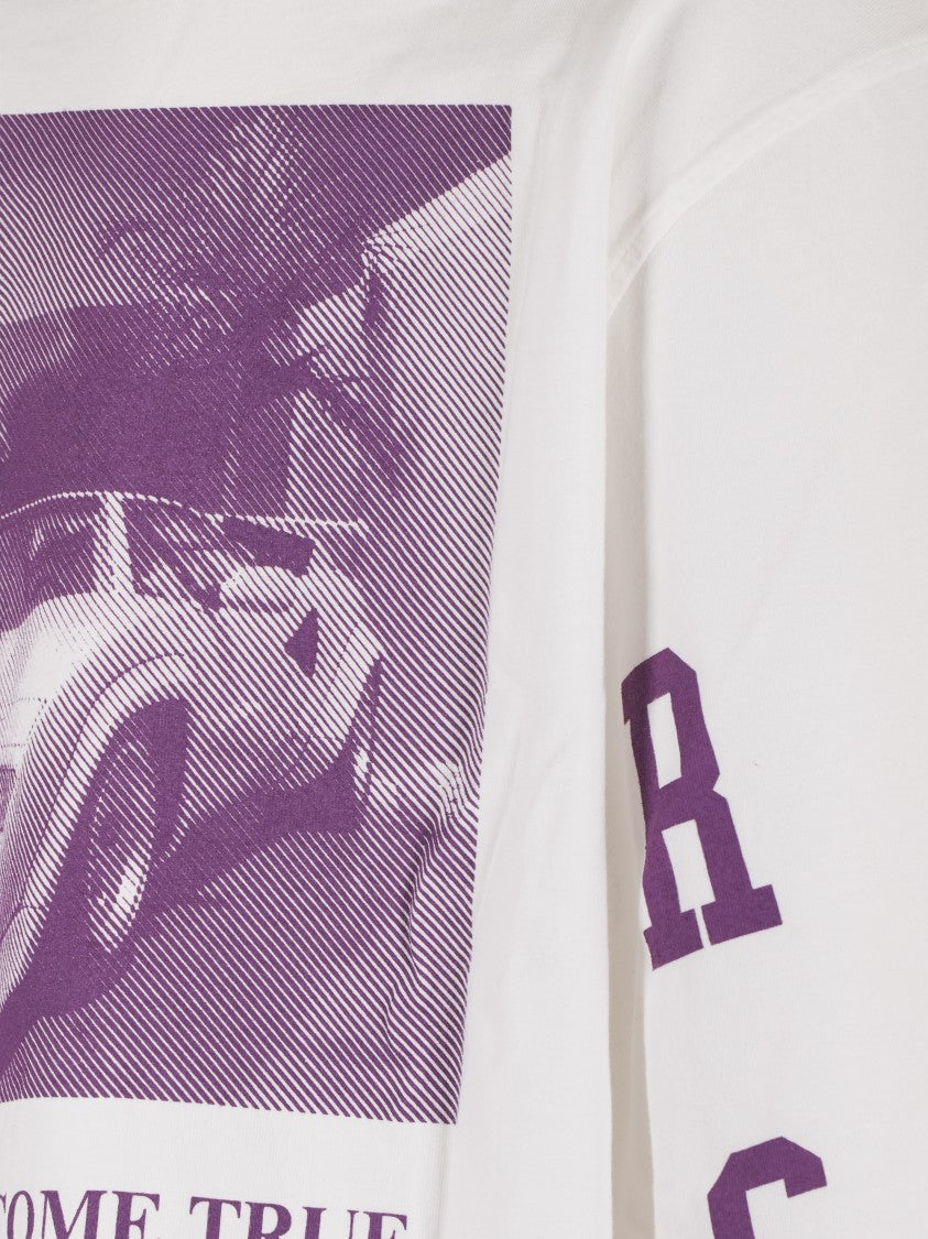 Agolde Long Sleeve Mock Neck With Lamb Print