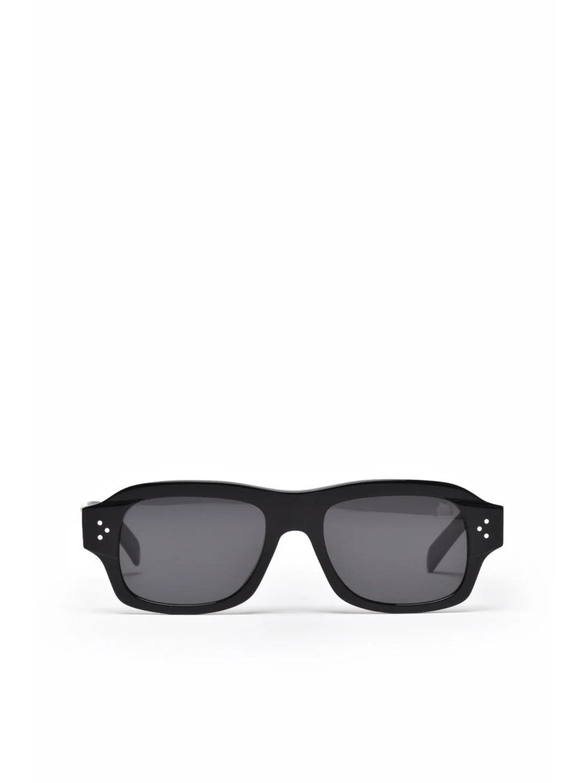 Celine Black Minimalist Rectangular Recycled Acetate Sunglasses