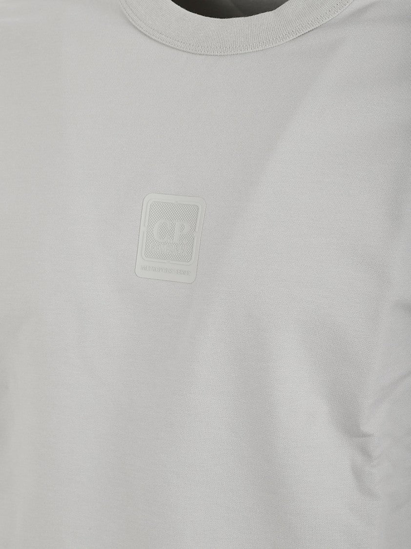 C.P. Company Light Grey Minimalist Crew Neck Sweater