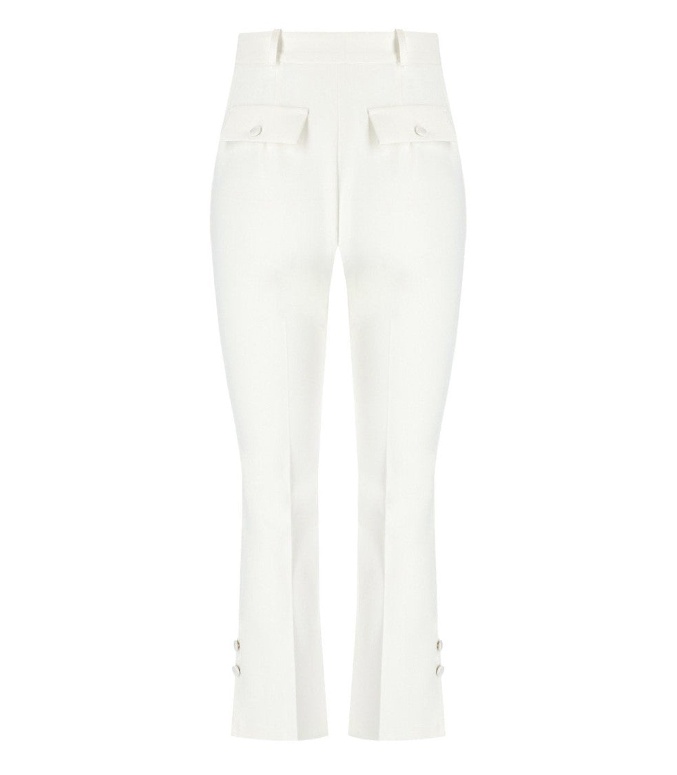 Elisabetta Franchi Ivory Smoking Trouser
