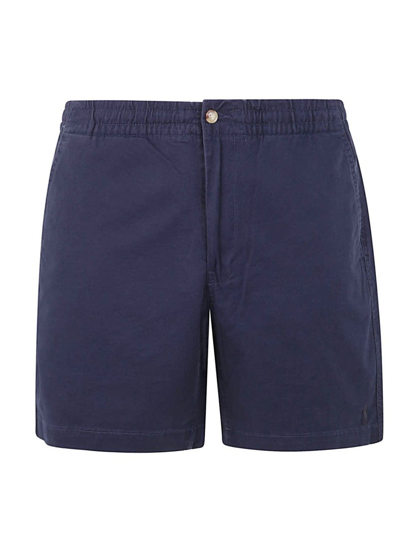 Polo Ralph Lauren Deep Navy Tailored Shorts With Elastic Waistband And Button Closure