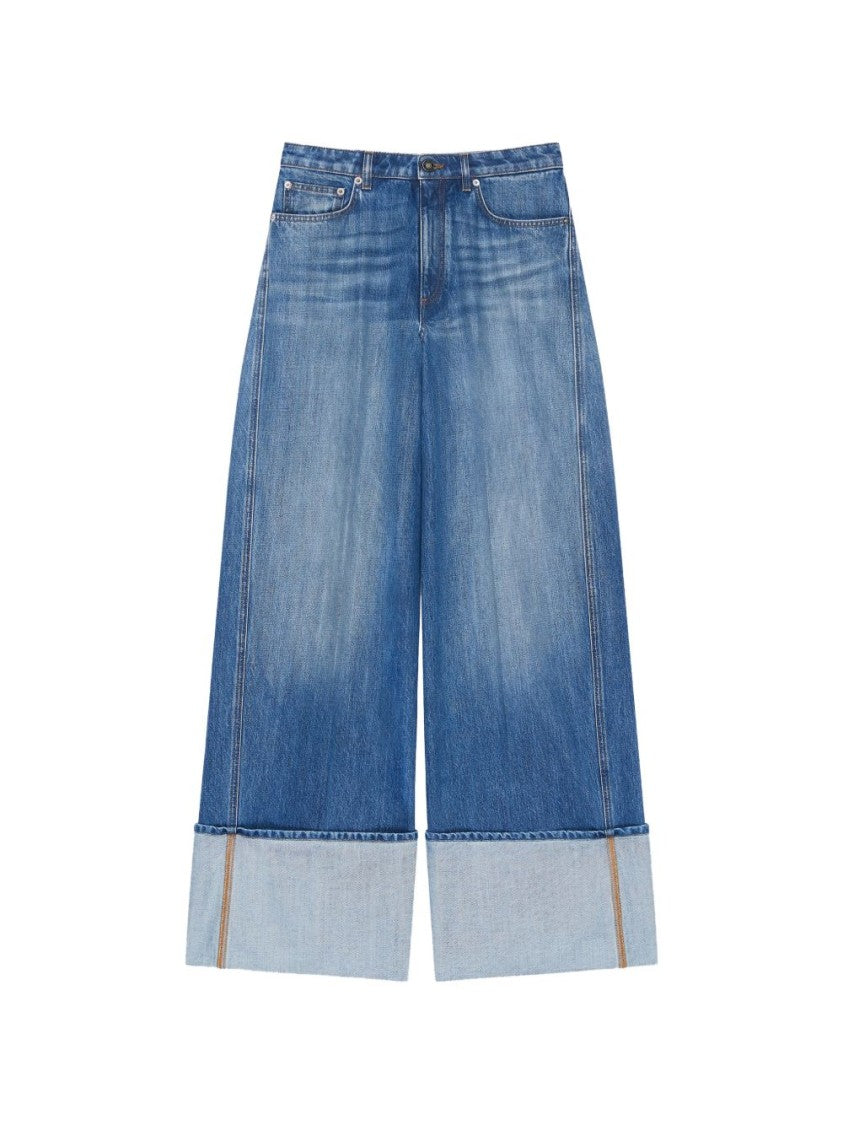 Givenchy Wide-Leg Jeans With High Waist And Distinctive Cuff