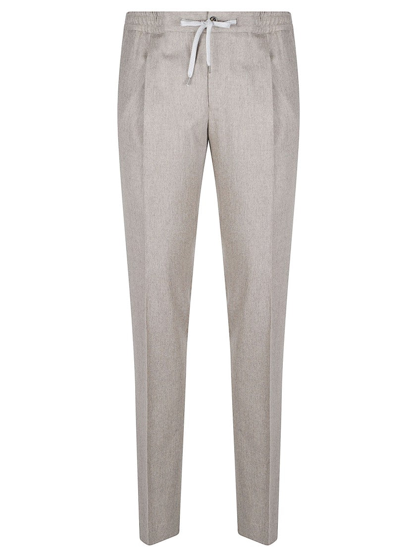Pt Torino Soft Tailored Virgin Wool-Cashmere Casual Pants